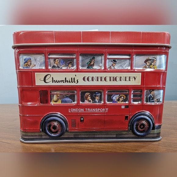 Churchill's Confectionery Of London Double-Decker Bus Bank Tin - Picture 6 of 8